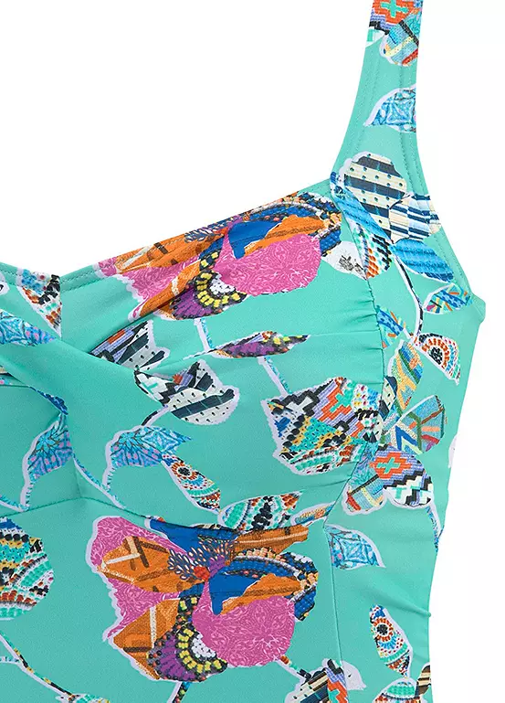 Sunseeker Patchwork Floral Print Underwired Tankini Top 4 Sunseeker Patchwork Floral Print Underwired Tankini Top - Image 4