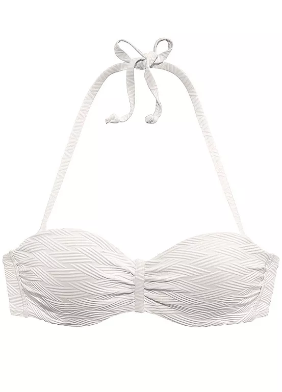 Sunseeker Textured Underwired Bandeau Bikini Top 2 Sunseeker Textured Underwired Bandeau Bikini Top - Image 2