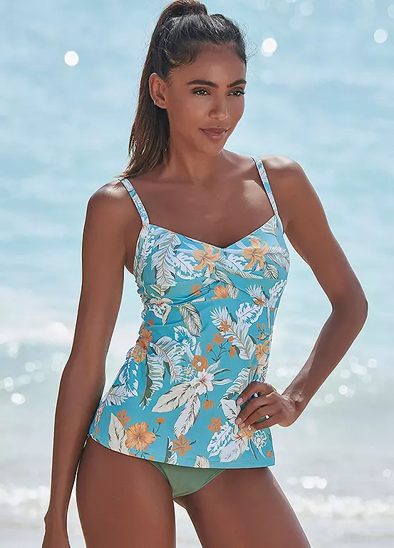 Sunseeker Tropical Print Underwired Tankini Top 3 Sunseeker Tropical Print Underwired Tankini Top - Image 3