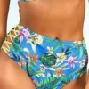 Venice Beach Tropical Print High Waist Bikini Bottoms