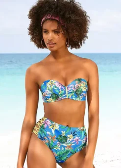 Venice Beach Tropical Print High Waist Bikini Bottoms -Lascana Outlet Shop Venice Beach Tropical Print High Waist Bikini Bottoms92261913FRSP W01