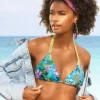 Venice Beach Tropical Print Triangle Bikini Top
