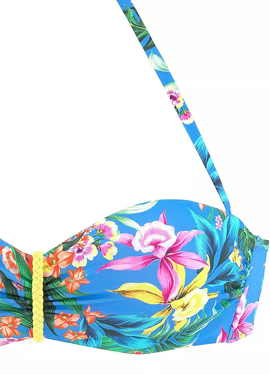 Venice Beach Tropical Print Underwired Bandeau Bikini Top 4 Venice Beach Tropical Print Underwired Bandeau Bikini Top - Image 4