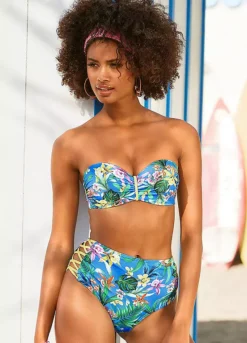 Venice Beach Tropical Print Underwired Bandeau Bikini Top 7 Venice Beach Tropical Print Underwired Bandeau Bikini Top -Lascana Outlet Shop Venice Beach Tropical Print Underwired Bandeau Bikini Top64406751FRSP W01
