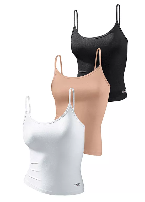 Vivance Active Pack Of 3 Vest Tops 5 Vivance Active Pack Of 3 Vest Tops - Image 5
