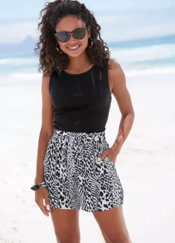 Vivance Animal Print Woven Shorts 8 Vivance Animal Print Woven Shorts -Lascana Outlet Shop Vivance Animal Print Woven Shorts68108531FRSP W02