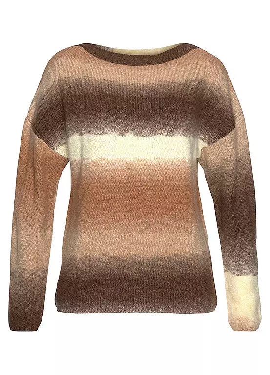Vivance Colour Block Knit Sweater 2 Vivance Colour Block Knit Sweater - Image 2