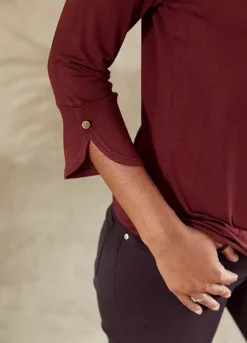 Vivance Cropped-Length Sleeve Top 7 Vivance Cropped-Length Sleeve Top -Lascana Outlet Shop Vivance Cropped Length Sleeve Top17738207FRSP W01