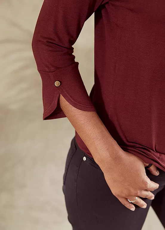 Vivance Cropped-Length Sleeve Top 3 Vivance Cropped-Length Sleeve Top - Image 3