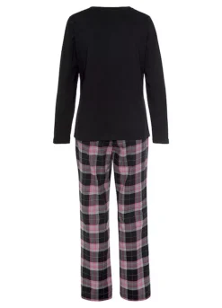 Vivance Dreams Checked Flannel Pyjamas -Lascana Outlet Shop Vivance Dreams Checked Flannel Pyjamas65422834FRSC W01