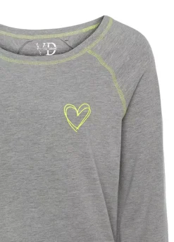 Vivance Dreams Contrast Trim Heart Print Nightie -Lascana Outlet Shop Vivance Dreams Contrast Trim Heart Print Nightie78639917FRSP W02