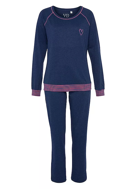 Vivance Dreams Contrast Trim Pyjamas 2 Vivance Dreams Contrast Trim Pyjamas - Image 2