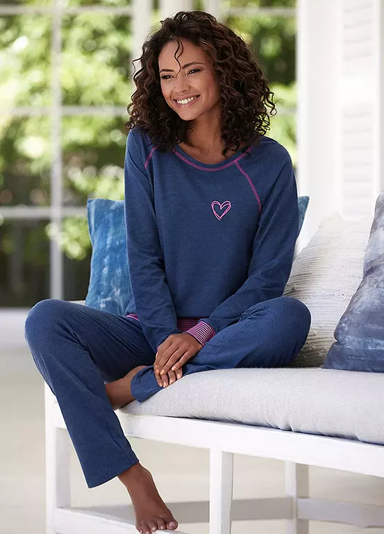 Vivance Dreams Contrast Trim Pyjamas 3 Vivance Dreams Contrast Trim Pyjamas - Image 3