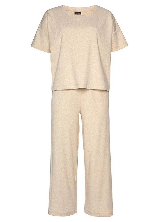 Vivance Dreams Cropped Wide Leg Pyjamas 2 Vivance Dreams Cropped Wide Leg Pyjamas - Image 2