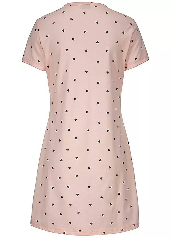 Vivance Dreams Heart Print Nightgown 5 Vivance Dreams Heart Print Nightgown - Image 5