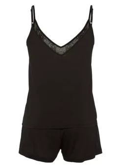Vivance Dreams Lace Insert Shorty Pyjamas -Lascana Outlet Shop Vivance Dreams Lace Insert Shorty Pyjamas39822067FRSC W01