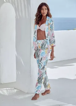 Vivance Dreams Leaf Print Pyjamas -Lascana Outlet Shop Vivance Dreams Leaf Print Pyjamas69524956FRSP W01