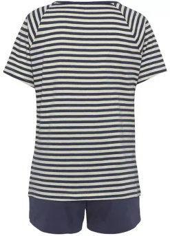 Vivance Dreams Logo Embroidery Pyjama Set -Lascana Outlet Shop Vivance Dreams Logo Embroidery Pyjama Set79969105FRSC W01