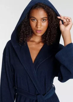 Vivance Dreams Long Hooded Bathrobe -Lascana Outlet Shop Vivance Dreams Long Hooded Bathrobe37527138FRSP W02
