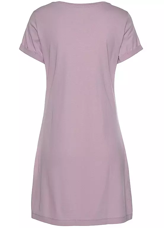 Vivance Dreams Long Nightie With Heart Print 3 Vivance Dreams Long Nightie With Heart Print - Image 3