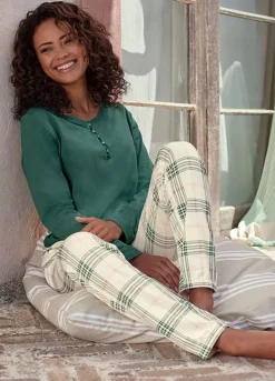 Vivance Dreams Long Sleeve Pyjama Top -Lascana Outlet Shop Vivance Dreams Long Sleeve Pyjama Top64378244FRSP W02