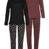 Vivance Dreams Pack Of 2 Star Print Pyjamas