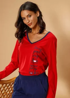 Vivance Dreams Print Pyjamas -Lascana Outlet Shop Vivance Dreams Print Pyjamas53878761FRSP W01