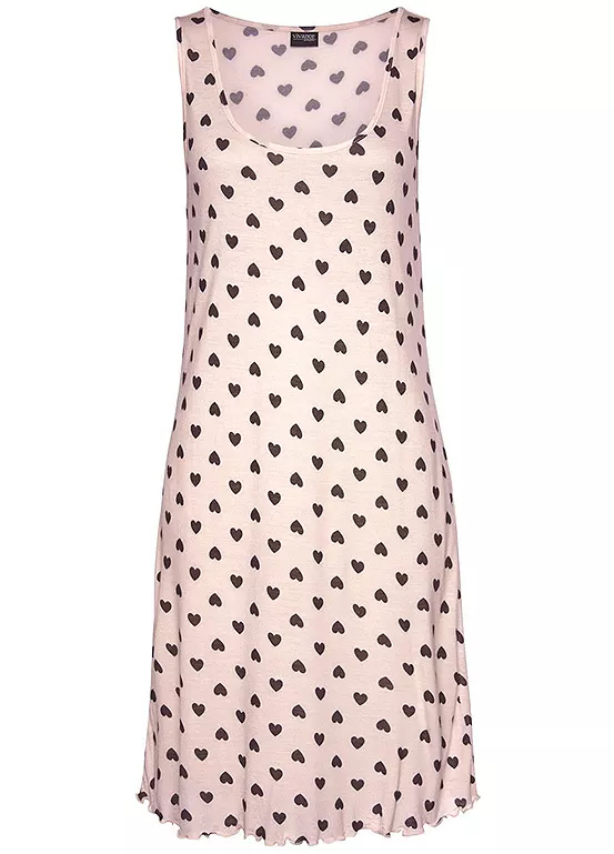 Vivance Dreams Sleeveless Printed Nightgown 2 Vivance Dreams Sleeveless Printed Nightgown - Image 2