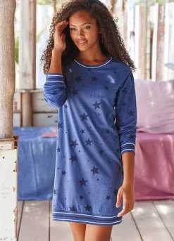 Vivance Dreams Star Print Nightgown -Lascana Outlet Shop Vivance Dreams Star Print Nightgown33403916FRSP W01