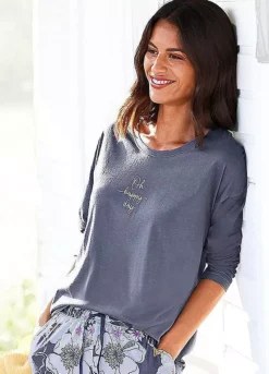 Vivance Dreams Statement Print Pyjama Top