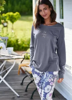 Vivance Dreams Statement Print Pyjama Top -Lascana Outlet Shop Vivance Dreams Statement Print Pyjama Top69935929FRSP W01