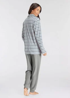 Vivance Dreams Stripe Terry Pyjamas -Lascana Outlet Shop Vivance Dreams Stripe Terry Pyjamas82370927FRSP W01