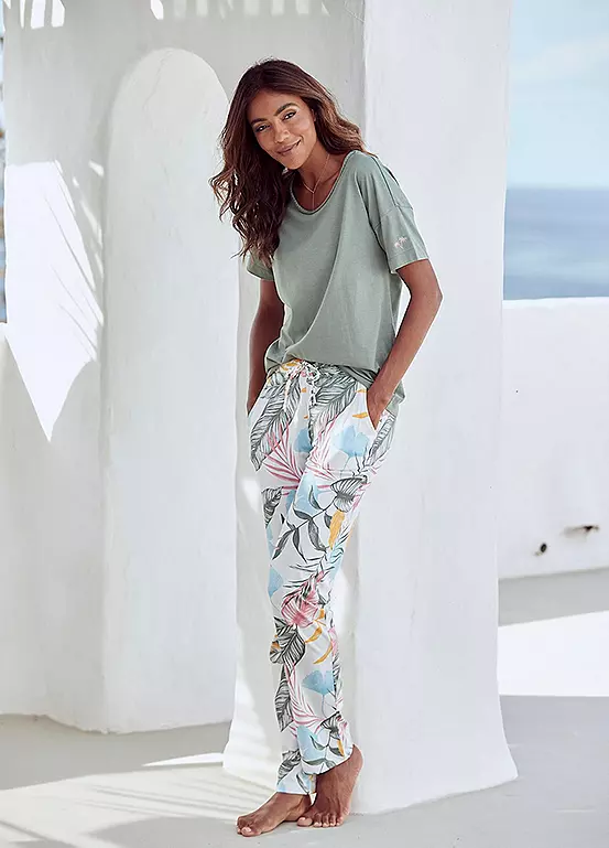 Vivance Dreams Tropical Print Pyjamas 4 Vivance Dreams Tropical Print Pyjamas - Image 4