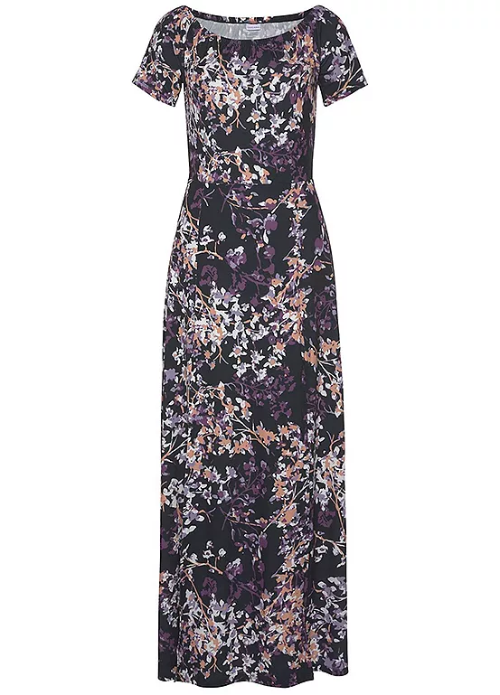 Vivance Floral Bardot Maxi Dress 2 Vivance Floral Bardot Maxi Dress - Image 2