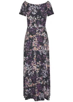 Vivance Floral Bardot Maxi Dress 8 Vivance Floral Bardot Maxi Dress -Lascana Outlet Shop Vivance Floral Bardot Maxi Dress69329813FRSC W01
