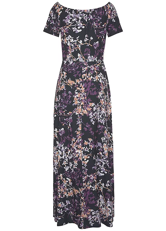Vivance Floral Bardot Maxi Dress 4 Vivance Floral Bardot Maxi Dress - Image 4