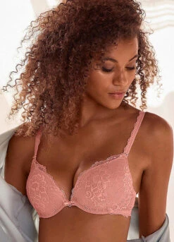 Vivance Floral Lace Push Up Bra -Lascana Outlet Shop Vivance Floral Lace Push Up Bra11356042FRSP W03