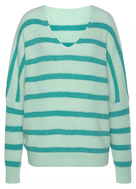 Vivance Oversized Striped Jumper 2 Vivance Oversized Striped Jumper - Image 2
