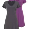 Vivance Pack Of 2 Short Sleeved Nighties