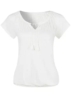 Vivance Pack Of 2 Tassel T-Shirts -Lascana Outlet Shop Vivance Pack of 2 Tassel T Shirts98858331FRSC W02