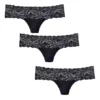 Vivance Pack Of 3 Active Basic Lace Brazilian Thongs