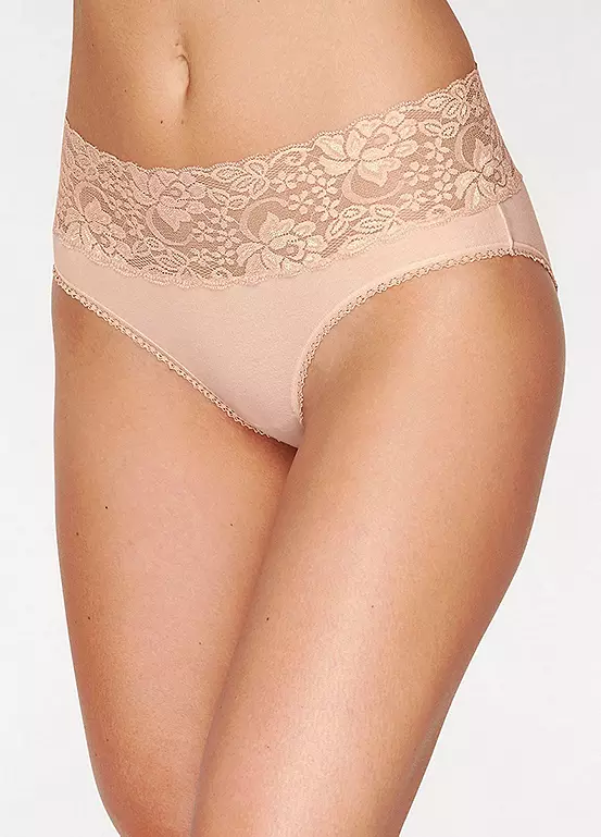 Vivance Pack Of 3 Lace Trim Briefs 2 Vivance Pack Of 3 Lace Trim Briefs - Image 2