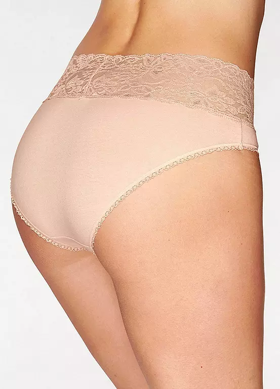Vivance Pack Of 3 Lace Trim Briefs 3 Vivance Pack Of 3 Lace Trim Briefs - Image 3