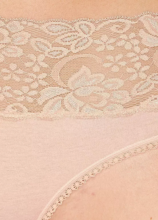 Vivance Pack Of 3 Lace Trim Briefs 4 Vivance Pack Of 3 Lace Trim Briefs - Image 4