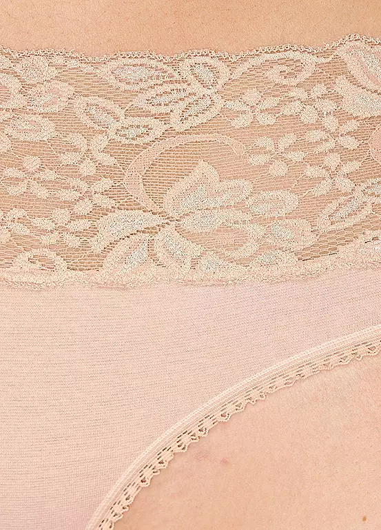 Vivance Pack Of 3 Lace Trim Briefs 5 Vivance Pack Of 3 Lace Trim Briefs - Image 5