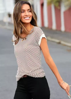 Vivance Print T-Shirt -Lascana Outlet Shop Vivance Print T Shirt85865136FRSP