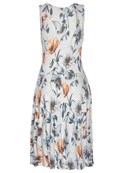 Vivance Short Floral Grey Marl Jersey Dress 8 Vivance Short Floral Grey Marl Jersey Dress -Lascana Outlet Shop Vivance Short Floral Grey Marl Jersey Dress97586841FRSC W01