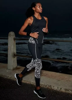 Active By LASCANA Reflective Print Racerback Running Top -Lascana Outlet Shop active by LASCANA Reflective Print Racerback Running Top46748843FRSP W01