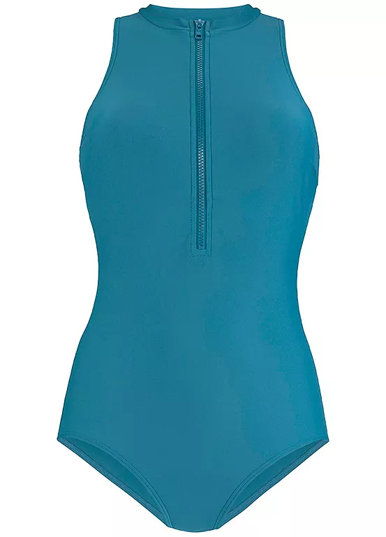 Active By LASCANA Zip-Up Swimsuit 2 Active By LASCANA Zip-Up Swimsuit - Image 2