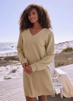 S.Oliver Long Sleeve V-Neck Sweatshirt Dress 7 S.Oliver Long Sleeve V-Neck Sweatshirt Dress -Lascana Outlet Shop s.Oliver Long Sleeve V Neck Sweatshirt Dress90104241FRSP W01